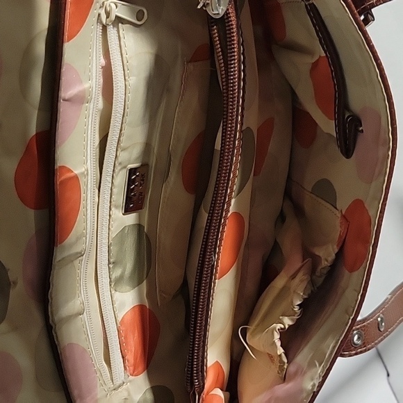 MAXX NEW YORK Satchel Bag Brown Buckle‎ Detail Designer Purse Handbag Designer - Picture 2 of 7